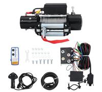LoogCape Verricello elettrico 12 V 5909 kg di forza per fuoristrada, industria, garage, trattore, barca, rimorchio, auto, quad, ATV, gru, officina, edilizia, carichi pesanti, professionale, puleggia