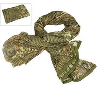 LOOGU Sciarpa tattica in rete del deserto Miliary Camo Mesh Sciarpe per uomini e donne, ideale per wargame, sport e altre attività all'aperto