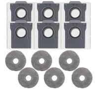 LOOHAOC Set di 12 accessori per L10s Pro Ultra/L10s Plus/X40 Ultra/L40 ultra/L30/L40/L20 Ultra/X30 Ultra/X30 Pro Plus/S30/S10/Mova E30 ultra robot aspirapolvere, 6 sacchetti per la polvere + 6 panni