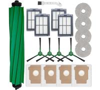 LOOHAOC Set di 17 pezzi di ricambio per iRobo t Roomb a Plus 405/505 Combo, con 1 spazzola in gomma, 4 salviette, 4 filtri, 4 sacchetti per la polvere, 4 spazzole laterali e 1 spazzola per la pulizia