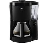 Melitta Look - Macchina da caffè filtro con caraffa in vetro e serbatoio dell'acqua rimovibile, programma di decalcificazione, per fino a 10 tazze di caffè, nero