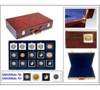 Look 1169-1187 Valigetta Monete Premium Radica Per 90 SAFE SQUARE Münzkapseln