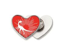 Look Animals Alert Catch Art Deco Fashion Heart Metal Pin Spilla Clip Love