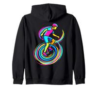 Look Anni '90 per Gli Amanti del Monociclo Felpa con Cappuccio