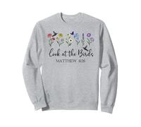 Look at The Birds Air Scripture Matthew 6:26 Bible Verse God Felpa