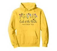 Look at The Birds Air Scripture Matthew 6:26 Bible Verse God Felpa con Cappuccio