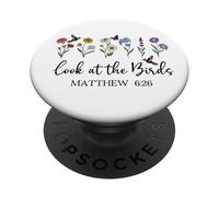 Look at the Birds Air Scripture Matthew 6:26 Bible Verse God PopSockets PopGrip Adesivo