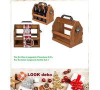 Männerhandtasche Birra Holz-Six-Pack-Biergeschenke-Bieerträger-Party Per 6x 0,5L