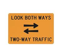 Look Both Ways Segnale stradale bidirezionale, 20,3 x 30,5 cm, in alluminio antiruggine, resistente alle intemperie, impermeabile, facile da montare