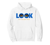 Look But Don't Touch Eyes Graphic Statement Design Felpa con Cappuccio