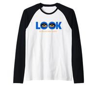 Look But Don't Touch Eyes Graphic Statement Design Maglia con Maniche Raglan