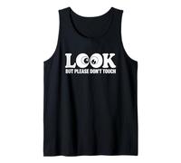 Look But Please Don't Touch Minimalist Eyeball Graphic Canotta
