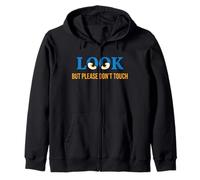 Look But Please Don't Touch Modern Graphic Eyes Design Felpa con Cappuccio