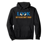 Look But Please Don't Touch Modern Graphic Eyes Design Felpa con Cappuccio
