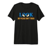 Look But Please Don't Touch Modern Graphic Eyes Design Maglietta Premium