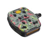 Pedali Look Trail Grip verde rosso mimetica