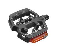 LOOK Cycle - Pedali da Bici GEO Trekking Roc Vision - Pedali Ibridi Ultra Robusti in Alluminio - 1 Lato Automatico, 1 Lato Piatto - Illuminazione Agganciabile - Ideali per Uso Fuoristrada