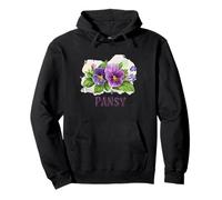 Look Floreale con Questo Divertente Costume Viola del Pensiero Felpa con Cappuccio