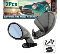 Look in fibra di carbonio/nero universale classico retro porta ala specchietto laterale specchietto retrovisore accessori per auto stile scoop California