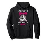 Look Like A Beauty Weld Like A Beast Felpa con Cappuccio