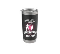 Look Like A Lady Fish Like A Boss Funny Fishing Outdoors Bicchiere termico in acciaio inox doppia parete