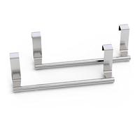 Look - Portasciugamani per armadietto, in acciaio resistente, larghezza 22,9 cm, confezione da 2