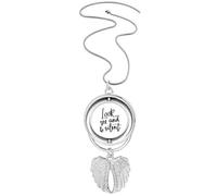 Look See and Be Silent - Collana girevole con ciondolo a forma di ali d'angelo