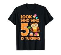 Look Who Who Is Turning, 5° compleanno a tema gufo Maglietta