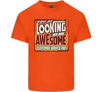 Looking A Un Stupenda Cliente Servizio Rep Uomo Cotone T-Shirt Maglietta