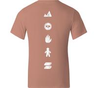 Looking for Wild - T-shirt urbano in cotone biologico morbido e traspirante a maniche corte - Ethnoclimb W Cafe Creme per Donne in Cotone - Taglia M - Marrone