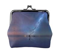 Looking Up Alone - Portamonete con stampa stampata, per uomo e donna, in pelle, con chiusura a bacio, piccolo portamonete