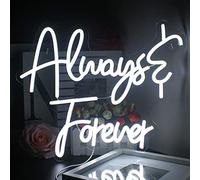 Looklight Always & Forever Luce al neon Insegna al neon di matrimonio a led bianco freddo Acrilico Always and Forever del dell'insegna al neon per la festa di compleanno della proposta