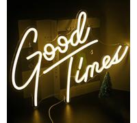Looklight di Insegne al neon bianche calde Good Times Luce al neon a led Lettere alimentate tramite USB insegne al neon a led per il matrimonio compleanno anniversario festa bar arredamento