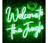 Looklight Welcome to the Jungle Segno al neon verde LED luci al neon lettera segno al neon per camera da letto parete decorazione segni al neon USB per bar club matrimonio impegno