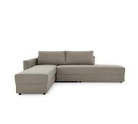 LOOKS BY WOLFGANG JOOP Looks III - Divano di design con molle molle, divano angolare con funzione letto, 287 x 229 x 77 cm, colore: Grigio chiaro