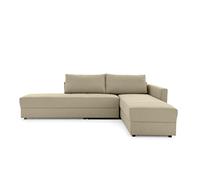 LOOKS BY WOLFGANG JOOP Looks III - Divano di design con molle molle, divano angolare con funzione letto, 287 x 229 x 77 cm, colore: Beige