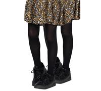 looksy 2 paia di collant opachi solidi 40 denari in morbida microfibra per bambini per danza, scuola, balletto, made in Italy, Nero , 9-10 Anni