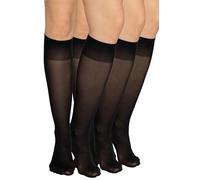 looksy Calze alte al ginocchio da donna con fascia anti-pressione 60 den taglia unica calda stivali lunghi opachi, Nero - 3 paia, Taglia unica