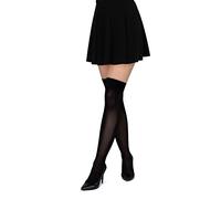 Looksy Calze Alte da Donna Nere al Ginocchio, Calde, Stivali Lunghi Opachi Sopra il Ginocchio, 100 DEN, Nero, M-L