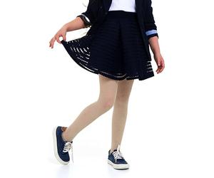 Looksy Collant a Rete da Ragazza Resistente - Comodo Motivo Con Piccoli Diamanti, Calze alla Moda per Festa Scolastica di Danza Lena, Natural 11-12 Anni (146-152 cm)
