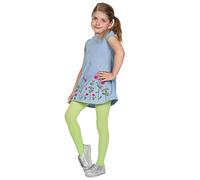 looksy Collant In Microfibra Per Bambina Morbidi Ed Elasticizzati Calze Collant Resistenti Per Uniforme Scolastica Verde Erba 11-12 Anni
