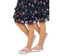 Looksy, confezione da 2 paia di collant opachi per ragazze, in microfibra morbida, 40 DEN, con piede, calze per bambini, per danza, scuola, balletto, per età 3-12 anni [Prodotto in Italia], Naturale