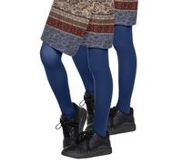 Looksy, confezione da 2 paia di collant opachi per ragazze, in microfibra morbida, 40 DEN, con piede, calze per bambini, per danza, scuola, balletto, per età 3-12 anni [Prodotto in Italia], 3-4 Years