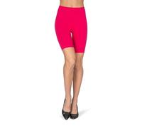 looksy Leggings corti da donna in cotone, lunghezza al ginocchio, estivi, yoga, sport, Magenta, L