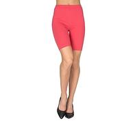 looksy Leggings corti da donna in cotone, lunghezza al ginocchio, estivi, yoga, sport, Rosa corallo., XL