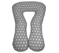 loolay® XXXL Still cuscino tipo a tipo U cuscino 330 cm cuscino cuscinetto per cuscino gravidanza Relax Ink.Federa Modello puntini: Grigio