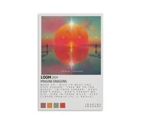 Loom by Imagine - Poster decorativo su tela con motivo draghi luminoso e bello, adatto per ufficio, camera da letto, pittura decorativa per creare la giusta atmosfera, senza cornice, 40 x 60 cm