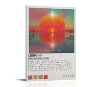 Loom by Imagine - Poster decorativo su tela con motivo draghi luminoso e bello, adatto per ufficio, camera da letto, pittura decorativa per creare la giusta atmosfera, stile cornice, 30 x 45 cm