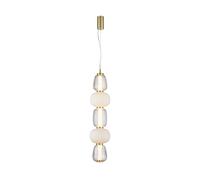 LOOM DESIGN Lampada a sospensione a LED Pearl 5 in vetro ambra/oro altezza LOOM DESIGN