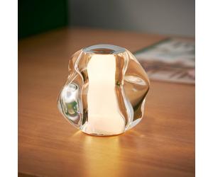 LOOM DESIGN Lampada da tavolo LED ricaricabile Ice Ball, cromata, Ø 10,5 cm LOOM DESIGN